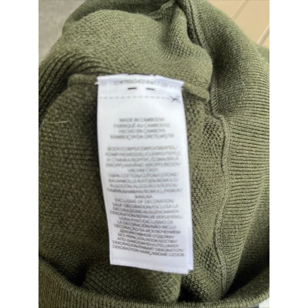 POLO Ralph Lauren Men's Knit Sweater Vest Full Zipper Cotton Green Size Large